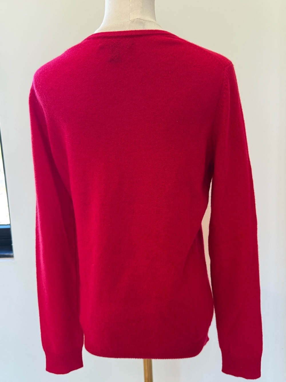 Cashmere Charter Club Soft Luxury Bright Red Crewneck Lightweight Sweater - Picture 4 of 9